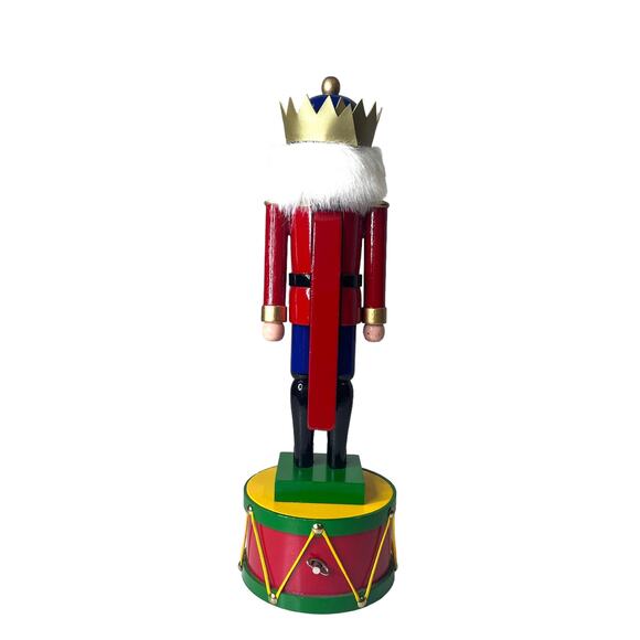 SanFrancisco Music Box Co MUSICAL NUTCRACKER On Drum LG 17" Nutcracker Ballet - Picture 2 of 7
